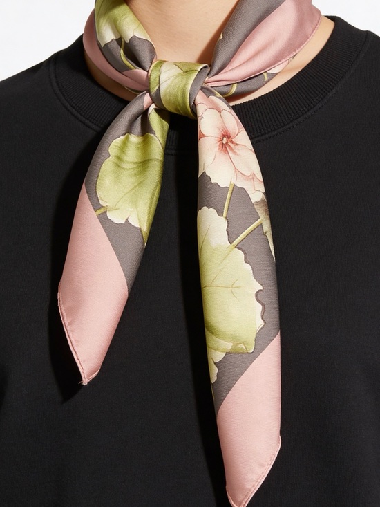 Tiffany & Co. Accessories - Tiffany & Co Silk Scarf Floral Bird Square Italy Designer